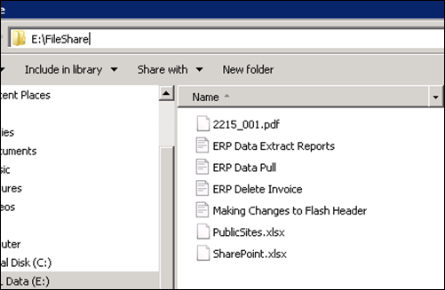 Searching Files from Shared Folder using SharePiont 2010